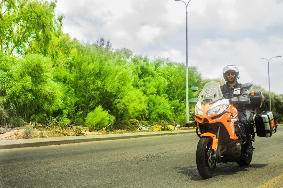 A United Hatzalah volunteer on his ambucycle