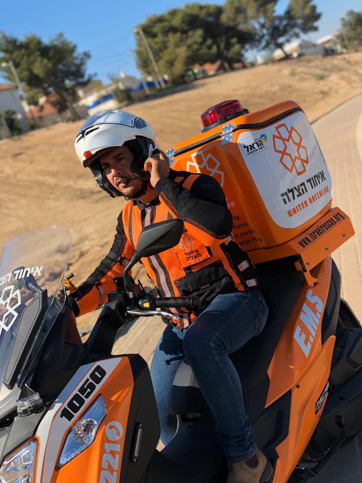 Adir Nachmany on his ambucycle 1