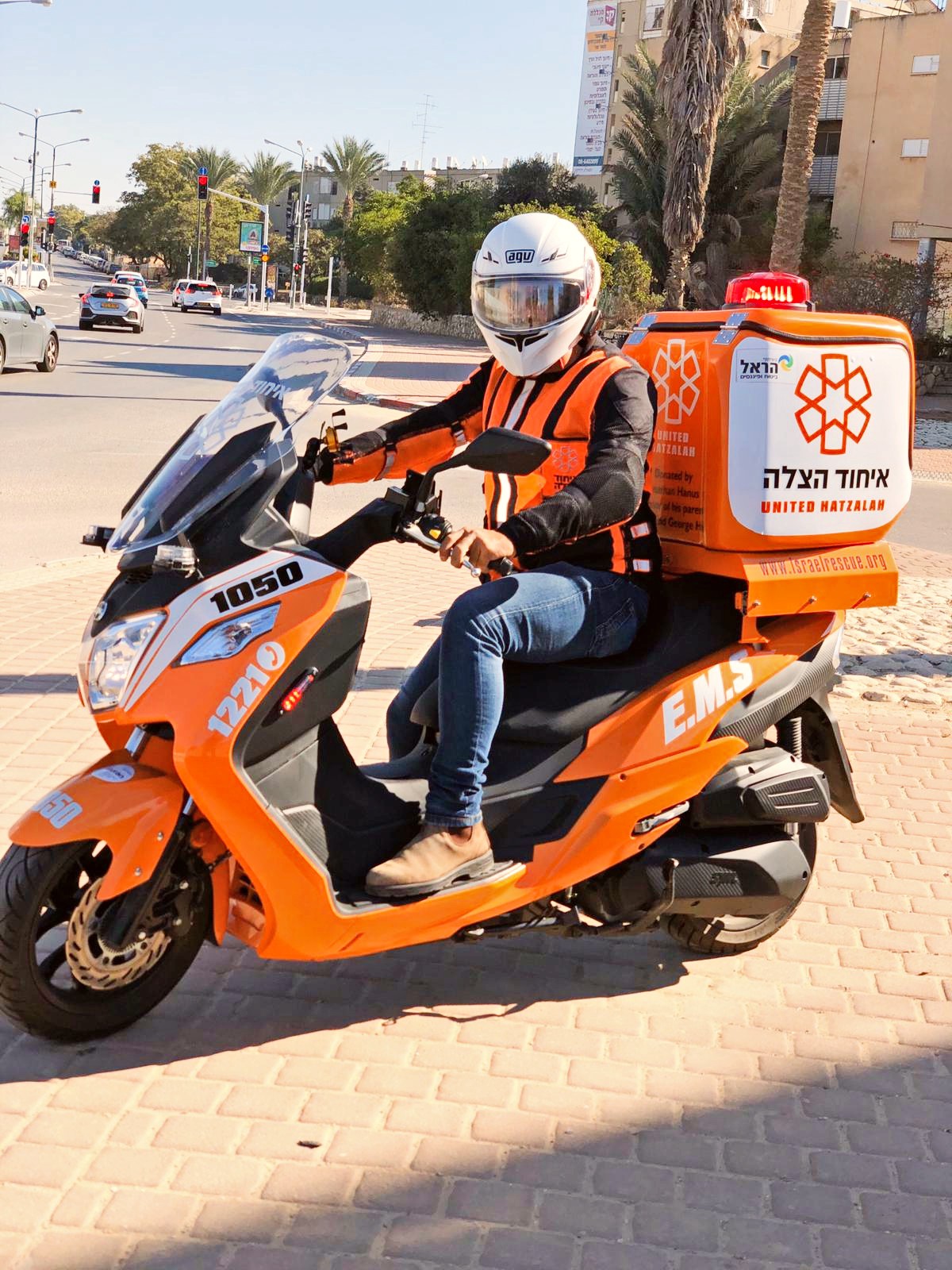 Adir on his ambucycle