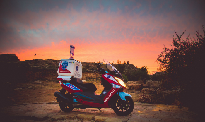 Ambucycle with flag 1 5