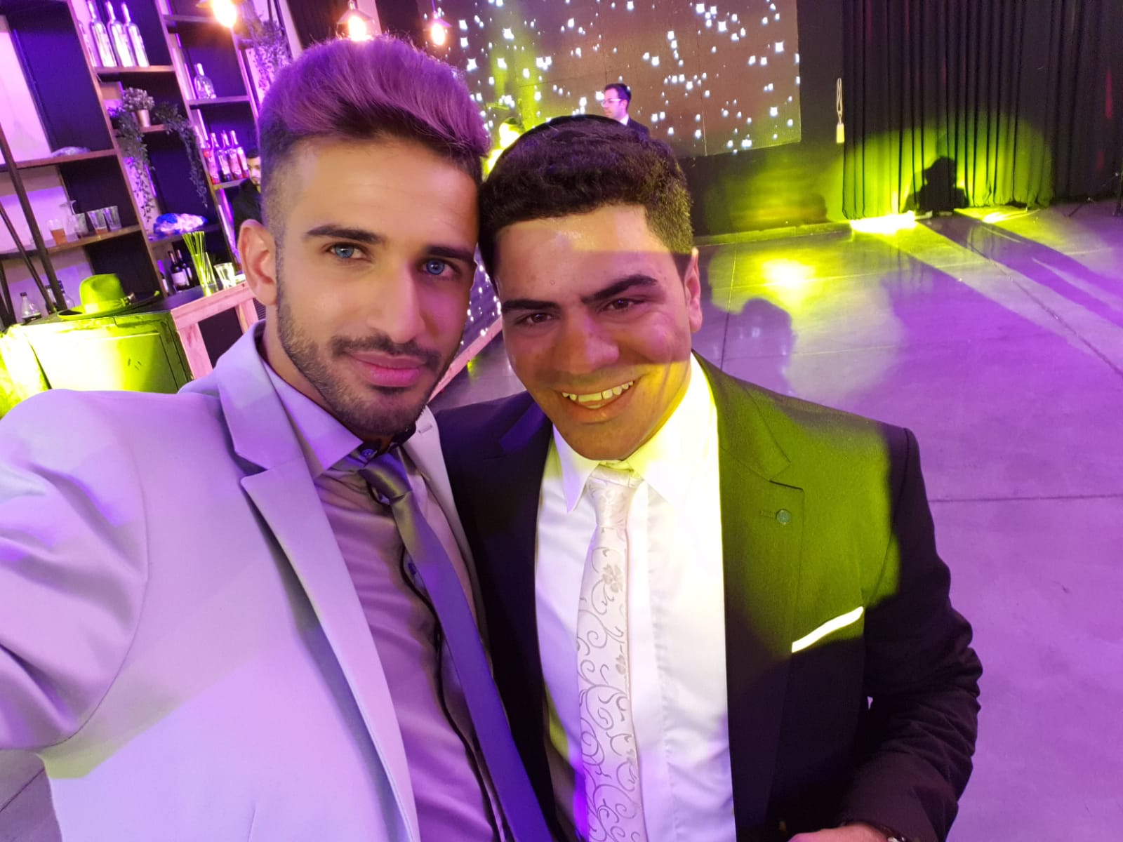 Dvir left and the groom