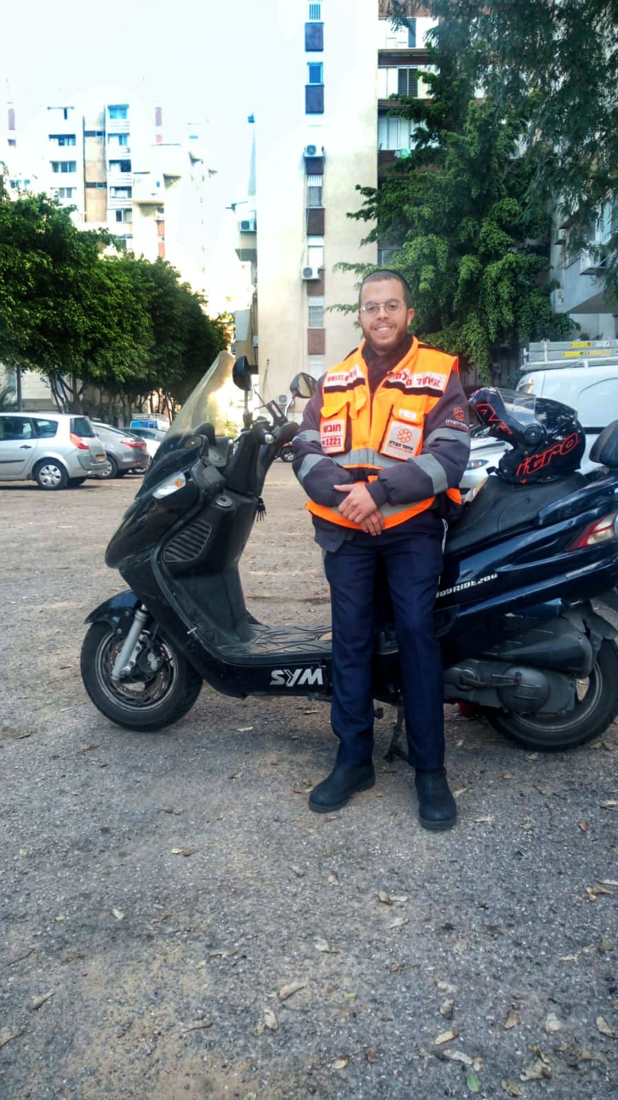 Elon Menachem Chasni and his motorcycle 1