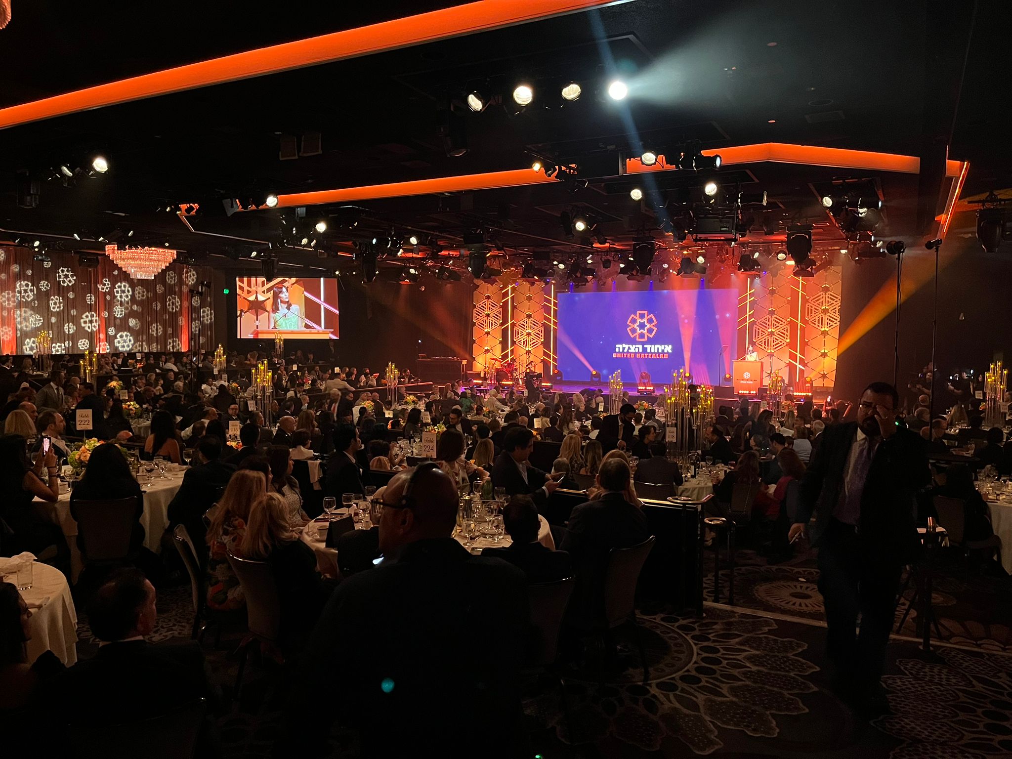 Liraz Charhi adressing the crowd during the Gala event in Los Angeles 1