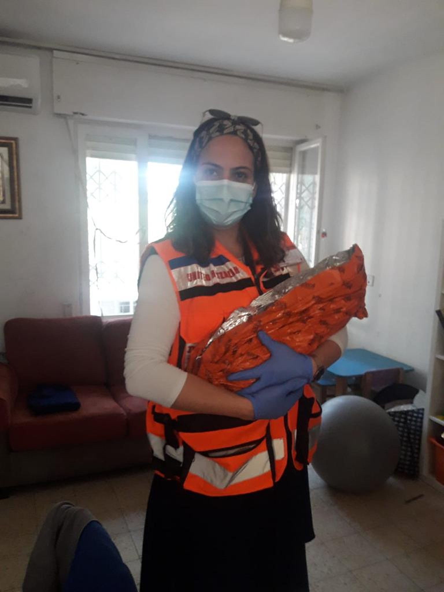 Pnina Hadas after having delivered a baby.v1 1