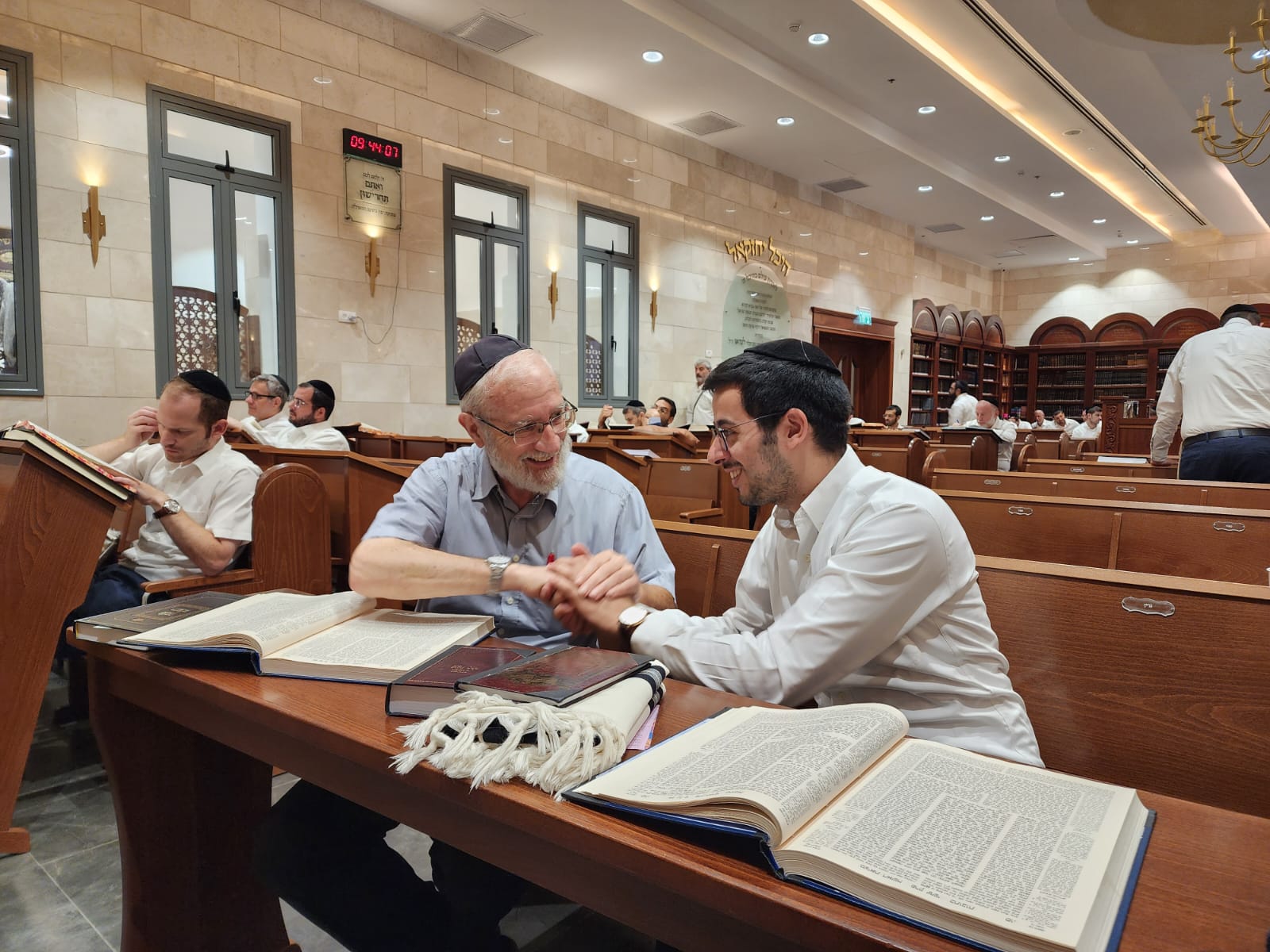 Shimon Bach and his study partner
