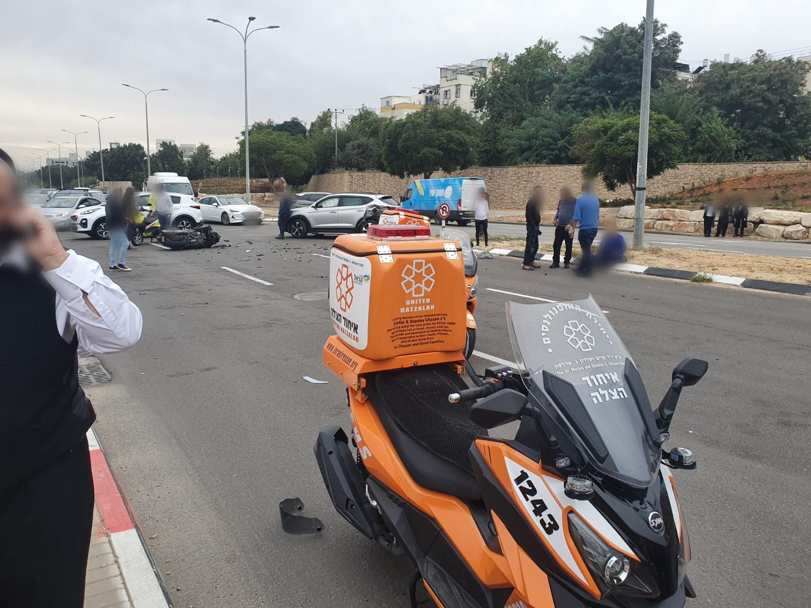 The accident on Moshe Sneh Boulevard