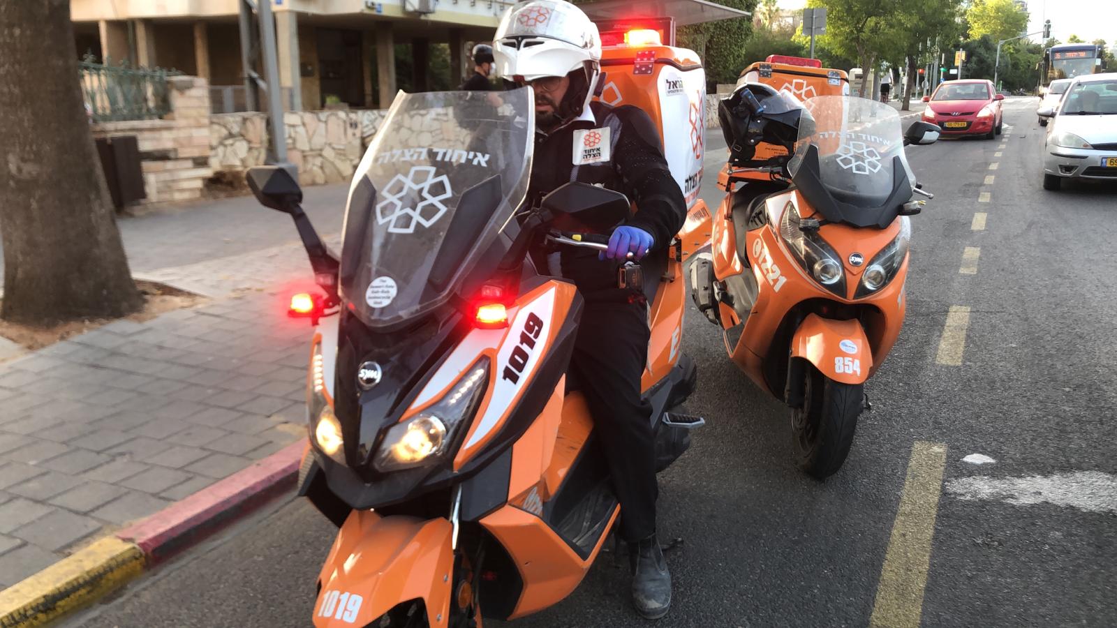 Two UH ambucycle drivers responding to an emergency Illustration