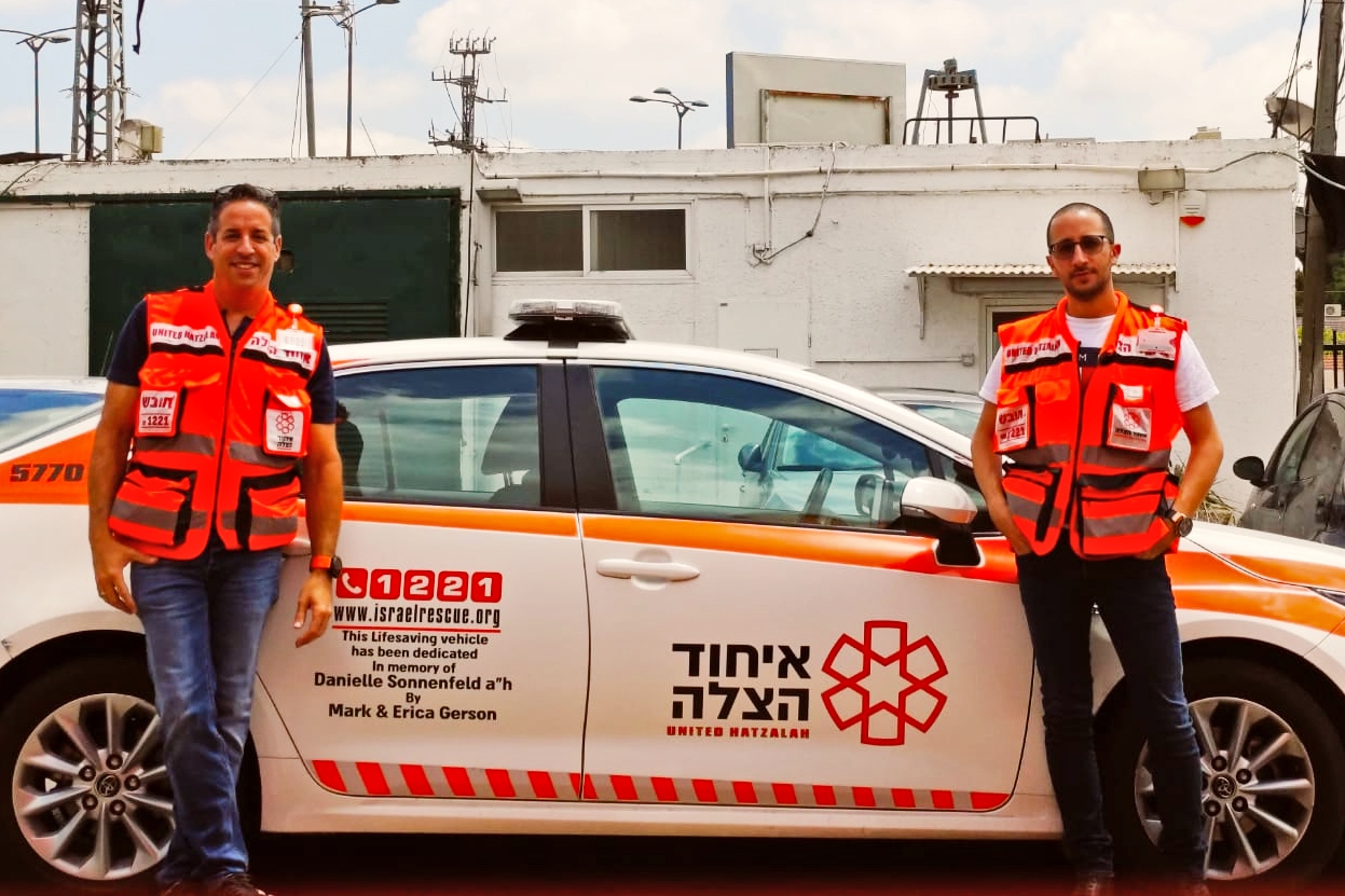 Yoni and Danny with their UH ambucar