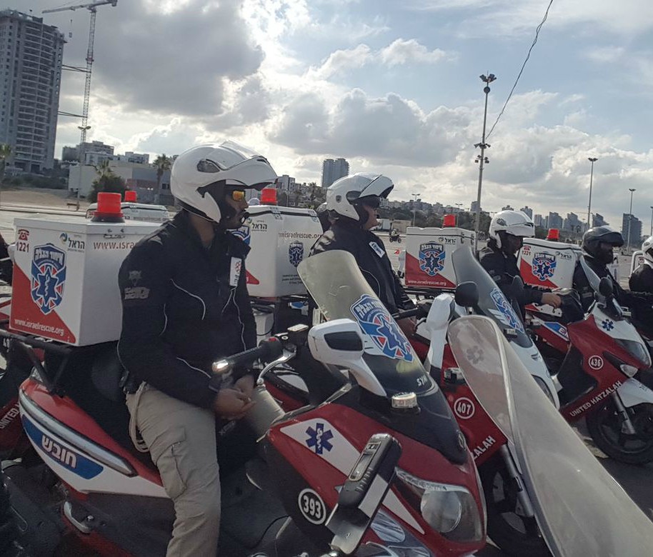 Yosef with ambucycle 393