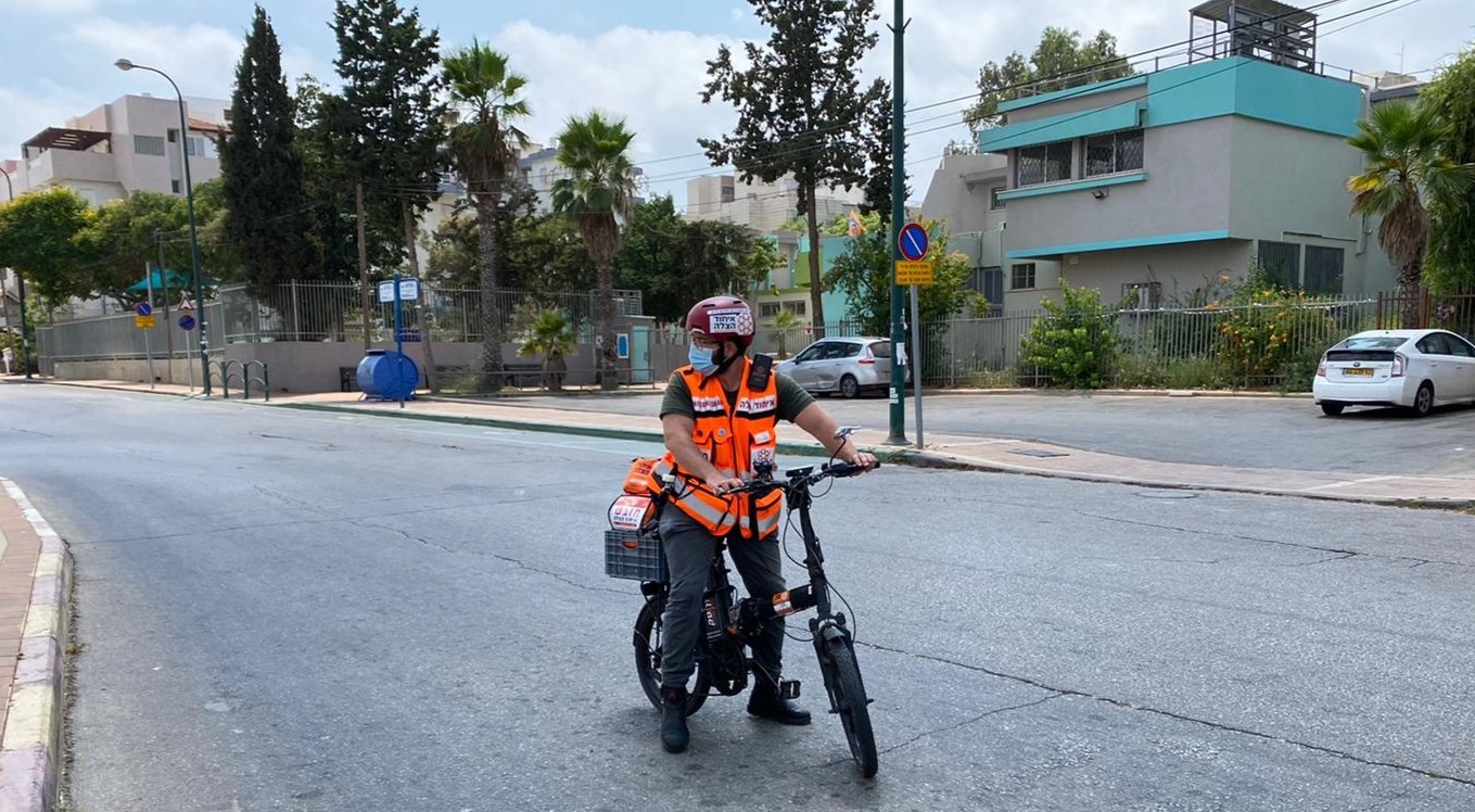 Zeev on his bicycle