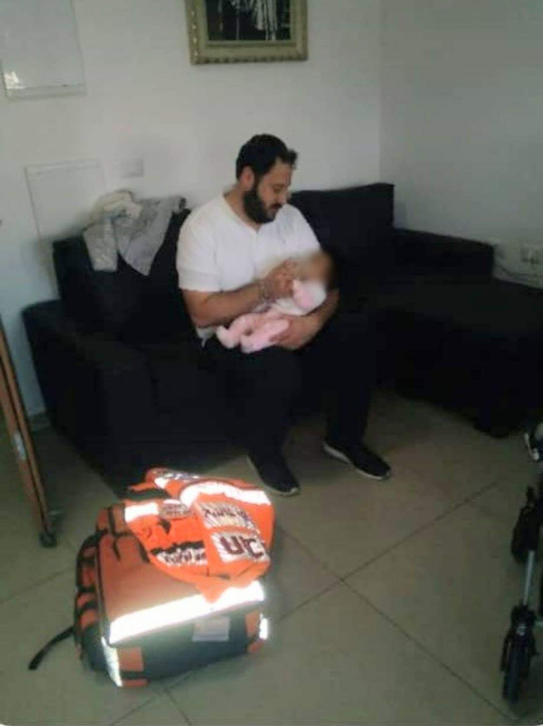 chezi with the baby