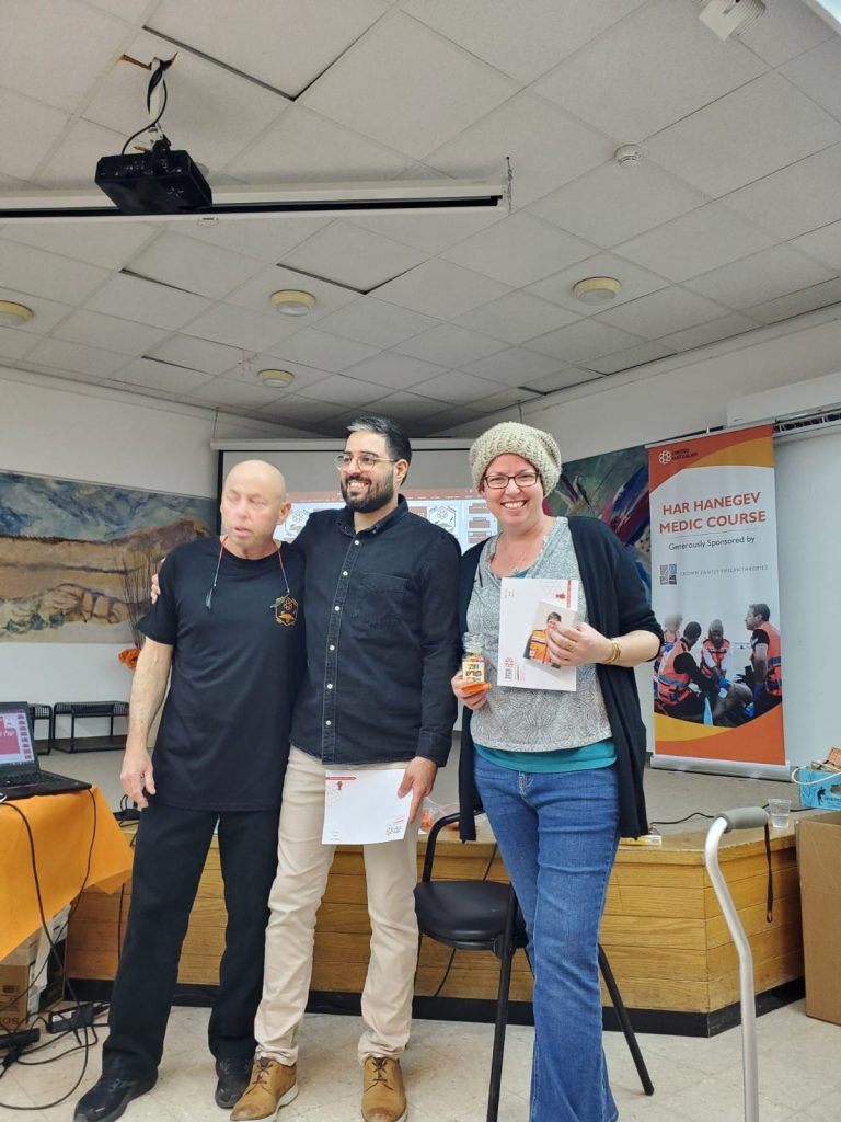 Rotem right receives her certificate during the graduation ceremony in Sde Boker 768x1024 1