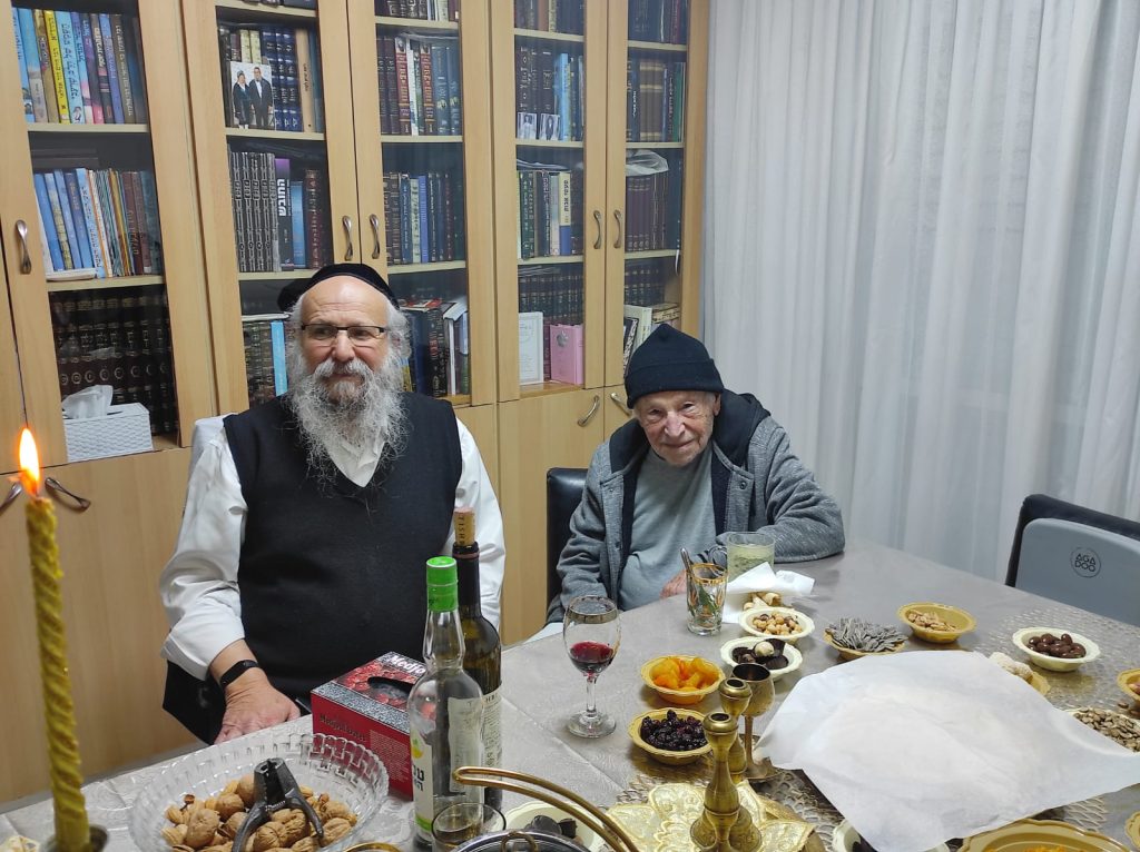 Yosef Azrad left and Mordechai Greenstein celebrating mimouna 1 1024x766 1