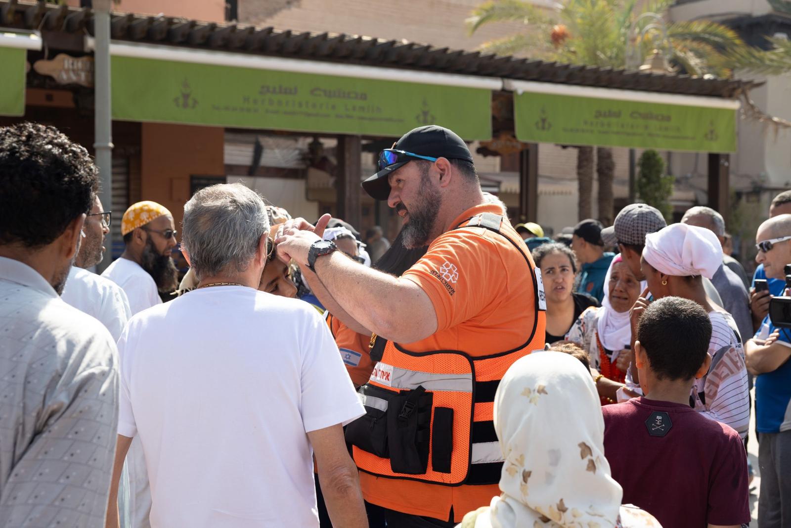 Erez working with local community members in Marrakech