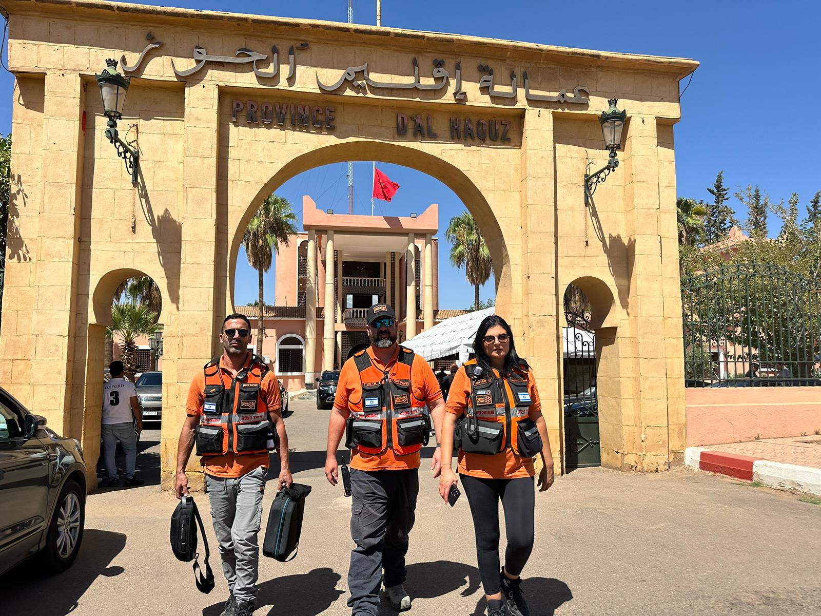 Members of the UH advanced team leaving Marrakech and heading to the disaster zone earlier today