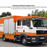 Emergency Response Logistics Truck Dual purpose logistics and emergency response vehicle carrying medical equipment humanitarian aid and field hospital set up 1