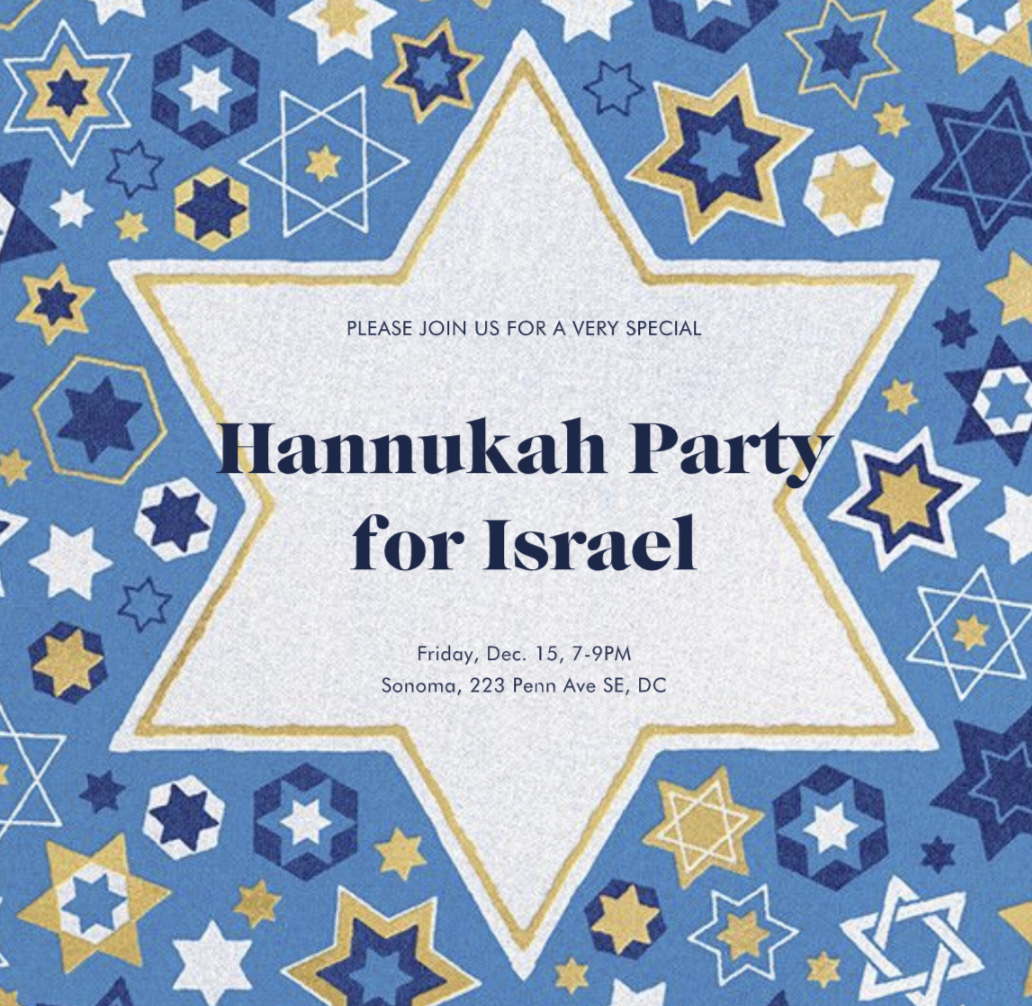 Hannukah Party for Israel
